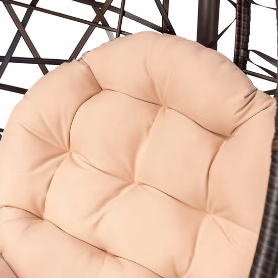 Hängender Hängemattenstuhl, handgewebter Seil-Hängematten-Schaukelstuhl für drinnen, draußen, Zuhause, Schlafzimmer, Terrasse, Deck, Garten